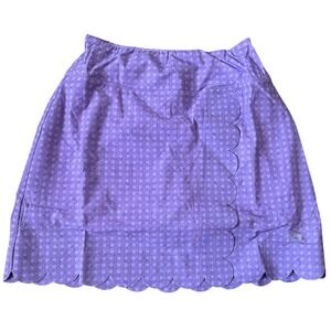 Foray Golf Core Scalloped Edge Faux Wrap Skort Sz XS Purple Activewear Preppy
